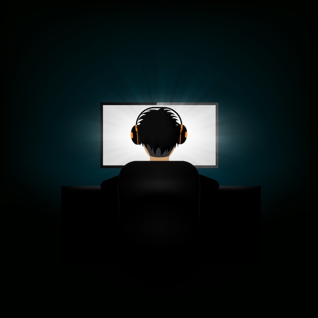 A shadowy figure lurking behind a computer screen, representing the threat of online stalking and privacy invasion that can accompany viral fame.