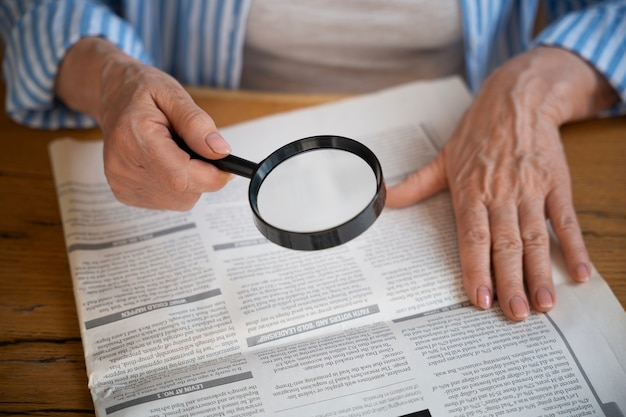 A magnifying glass over a terms and conditions document, highlighting clauses about stacking limitations, emphasizing the importance of reading the fine print.