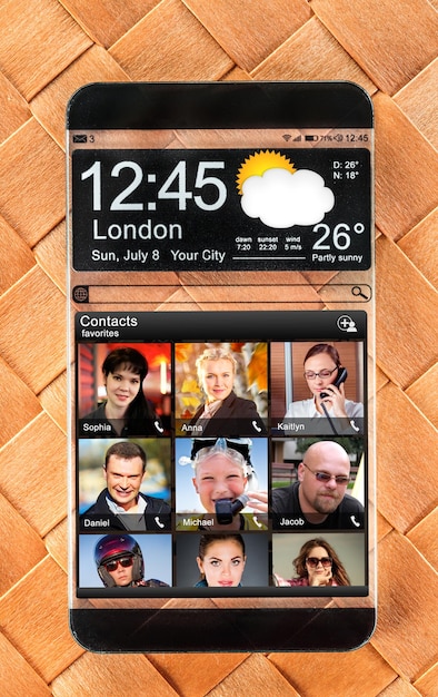 A close-up of various social media apps on a smartphone screen, each displaying faces enhanced with reverse aging filters. The lighting is soft and warm, creating an inviting and aspirational atmosphere.